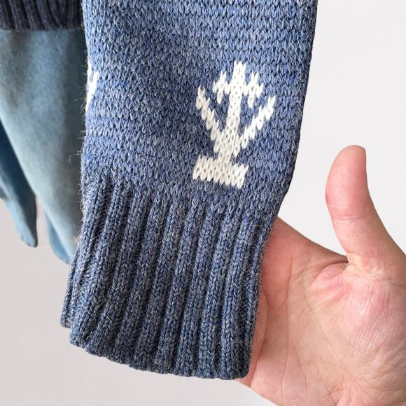 90s Nordic Scandi Hygge Crewneck Pullover Sweater Cozy Winter Minimalist Sz M - Picture 6 of 8